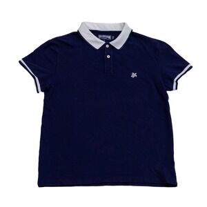 Vilebrequin Polo Shirt Men's Size L Navy Blue Turtle Logo Short Sleeve Cotton